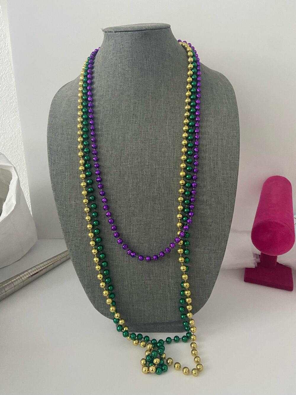 Vintage colorful  bead necklace set